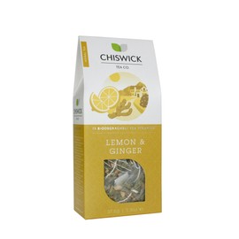 Lemon & Ginger Premium Loose Leaf Herbal Tea - Chiswick Tea Co - 15 Teabags Box