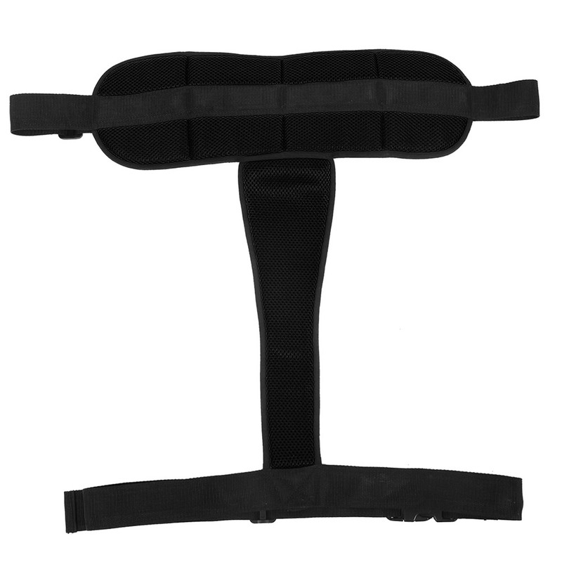 Wheelchair Safety Belt Restraint Harness Protective Adjustable Strap for PatientsBlack