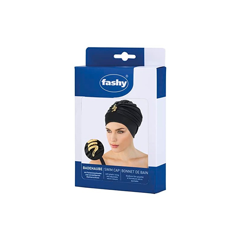 Fashy Exclusive 3483 20 Bathing Cap with Snakes Accessory Black
