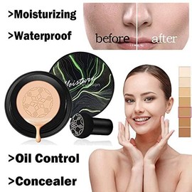 Base de maquillaje CC con cojín de aire Mushroom Head, corrector hidratante BB Cream Nude de larga duración Mat
