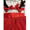 Angel Face Infant Girls 3 Pc Set: Red Reindeer Headband,