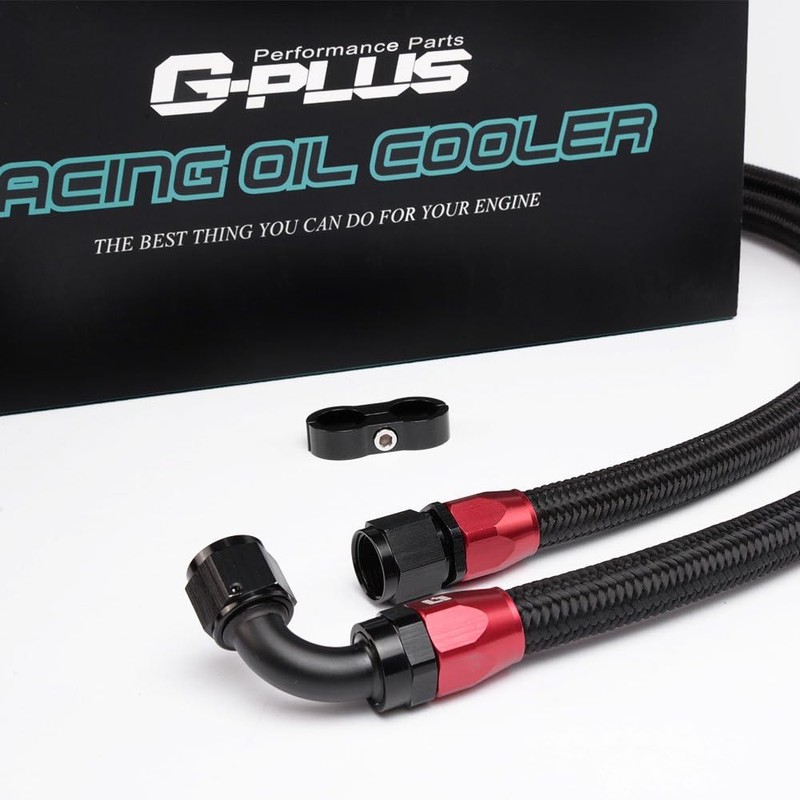GPLUS Black 10 Row AN10-10AN Engine Transmission Oil Cooler Kit