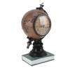 Globe Clock Decorative Desk Ornament Resin World Map Clock with
