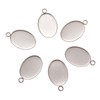 Airssory 100 Pcs 25x18mm Pendant Cabochon Settings Edge Bezel Cups