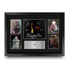 HWC Trading IT Chapter 1 Gifts Printed Signed Autograph Presentation Display Montage for Movie Memorabilia Fans - A3 Framed
