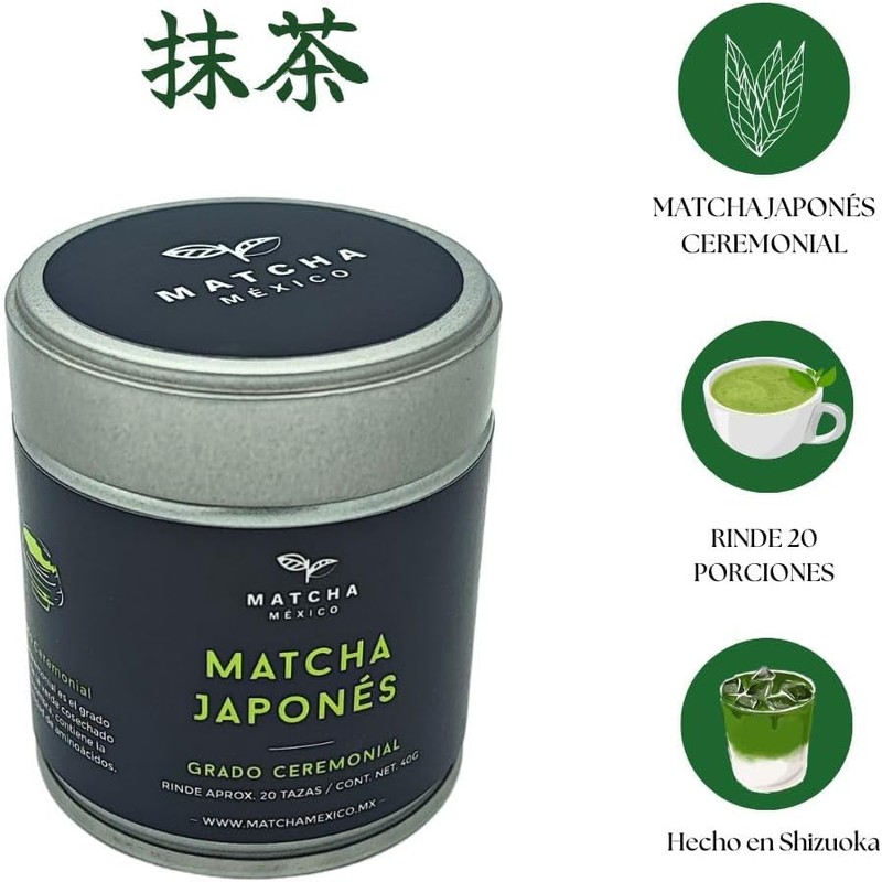 Matcha Ceremonial Japonés 40g de Grado Premium Hecho en Shizuoka