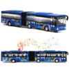 crelloci City Bus Toy for Kids, Die Cast Alloy Pull