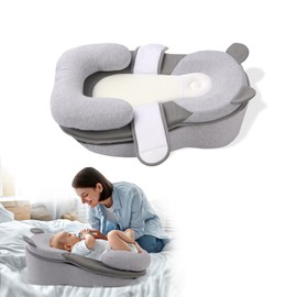 Baby Feeding Pillow, Anti Overflow Feeding Pillow for Reducing Spit-Up, Safety Nursing Pillow, Baby Lounger Reflux Wedge Breastfeeding, Removable top and Bottom
