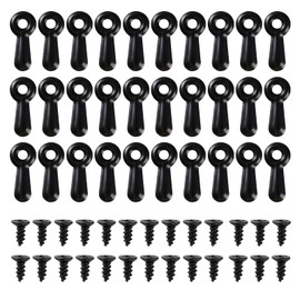 200 Pieces Picture Frame Turn Button Fasteners Black Metal Picture Frame Hardware Backing Clips Picture Framing Supplies with 200 Screws for Hanging Pictures, Craft, Photos (Black)