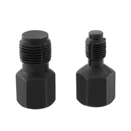 LT Easiyl Set of 2pcs Oxygen Sensor Thread Repair Tool Kit M18 x 1.5 and M12 x 1.25 Oxygen Sensor Adapter Thread Repair Chaser Tool 3/8" Hex Socket Square Repair Tool for Spark Plug Black