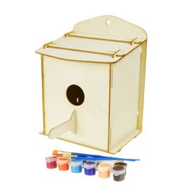 Handy Home and Garden Plywood Bird House for Wild and Garden Birds - For self-assembly and painting - Wooden Bird Nesting Boxes - 100% Plywood - Environmentally Friendly from Sustainable Forests