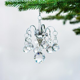 H&D HYALINE & DORA Crystal Wind Chime Shaped Rainbow Suncatcher,Hanging Glass Ball Prism Ornament for Window
