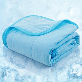 Cooling Blanket for Dogs，Q-MAX 0.4 Cool to Touch Cooling Blankets for Pet,Cat,Dog,Kid,Soft Lightweight Pet Throw Blanket for Bed Couch Sofa Cover,Cooling Dog Blanket Mat for Hot Summer,30x40in,Blue