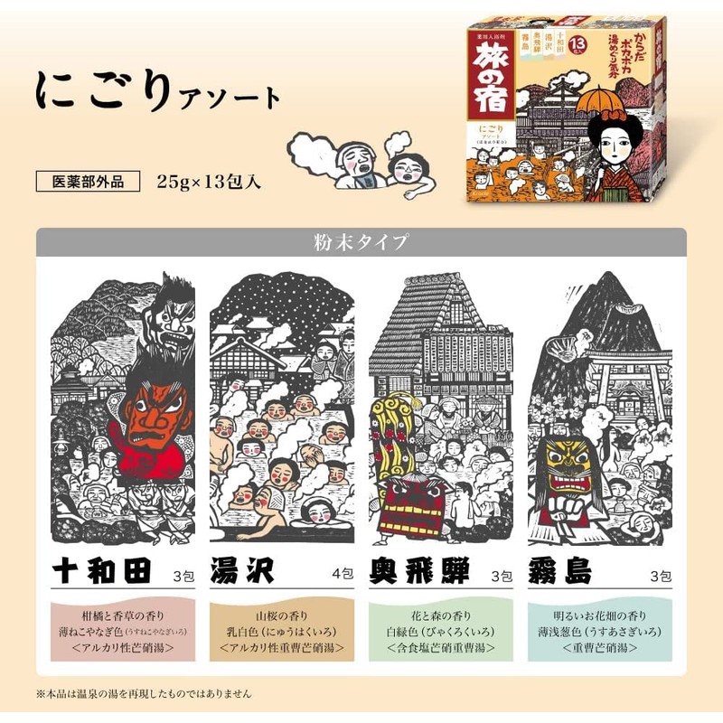 TABINO YADO Japanese Bath Salt 0.9 oz (25 g) x