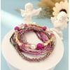 WAINIS 6 Sets Bohemian Stackable Bead Bracelets for Women Multicolor