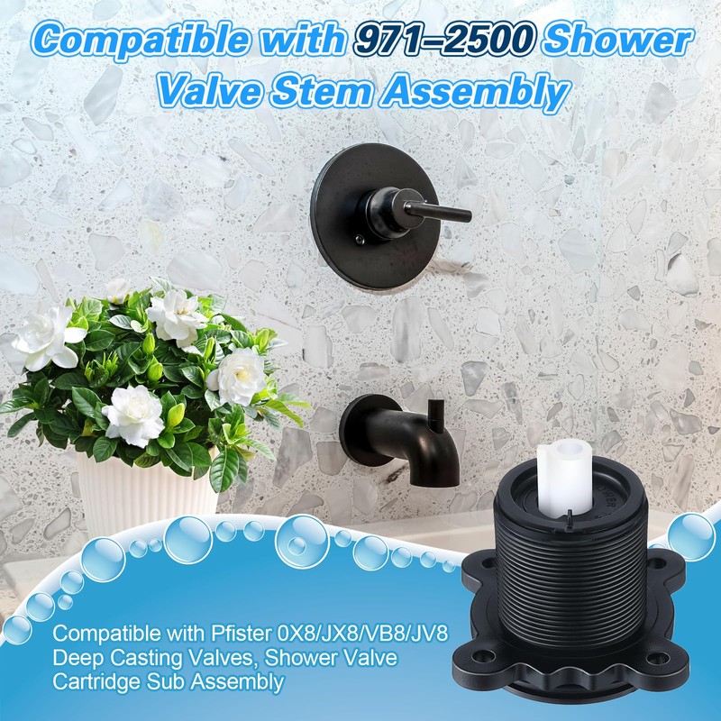 Dreyoo Valve Stem Assembly Only Compatible with 971-2500, Shower Cartridge