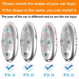 Yonmcfn Key fob Cover Compatible with Hyundai 2024 2025 Tucson Elantra Santa Fe Kona Sonata IONIQ 4-5-7 Buttons Remote Smart Key,TPU Protective case (Pink)