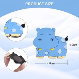 AUAUY 12 PCS Fridge Magnets for Kids, Cute Animal Refrigerator Magnets, Educational Toy for Toddlers, Ideal Decor for Kitchen, Home Locker, Office, Classroom(Rabbit Style)