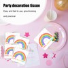 Pack of 40 Napkins Birthday Children, Girls Rainbow Decoration Children's