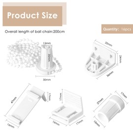 Chiluxendo Set of 2 Roller Blind Brackets, Window Roller Blind Holder, No Drilling, Accessories for Blackout Roller Blind, Replacement Parts, Roller Blind Holder, Window Replacement Parts for Blinds,