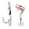 15stk Teiliges Hakenset für Lebende Garnelen, Doppel-Angelhaken aus Kohlenstoffstahl Garnelenhaken