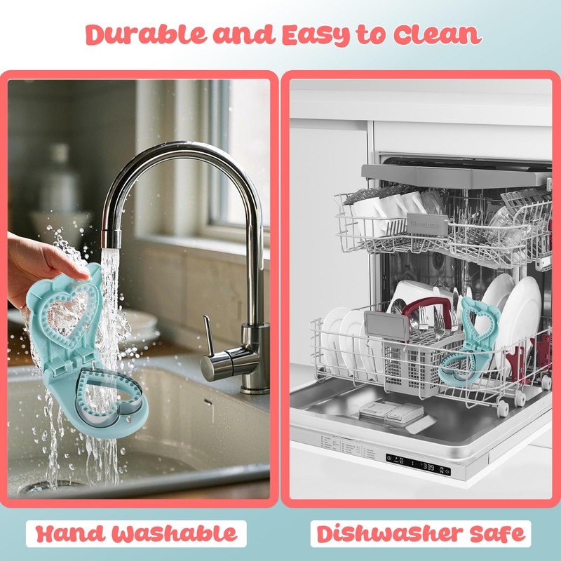 Uncrustable Sandwich Maker Crustless Heart Shaped Sandwich Cutters for Kids