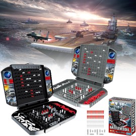 Ships Sinking Game, Sea Battle Game, Battleship Classic Board Game in Small Size, Ships Countersink Board Game, Strategy Board Game, Sea Battle Toy for Children from 4 Years