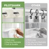 PILOTSHARK No Hook Waffle Weave Shower Curtain Set with Snap-in