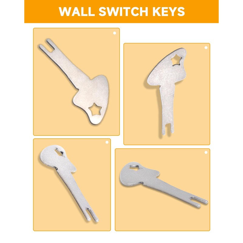(3PCS) 500K Locking Switch Keys for Pass & Seymour 500K