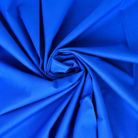 100% Cotton Plain Fabric by The Metre - 58 Inches / 147.5 cm Wide 150GSM - for Sewing, Dressmaking, Quilting, Curtain Linings, Pillowcases & Totes by FT Fashion Track (Royal Blue, 1 Metre (Precut))