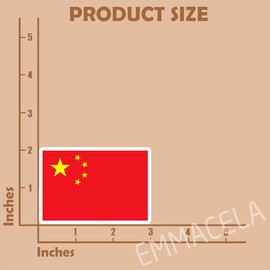 (3PCS) China Flag stickers, Countries Flag Stickers - Waterproof Vinyl Decals For Laptops, Tumblers, Water Bottles, Books, Scrapbooks, Size 3 x 2 Inch