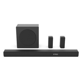 Hisense 5.1 Ch Soundbar with a Total of 440W Output, Rear Surround Speakers, 6.5” Wireless Subwoofer, Dolby Atmos and DTS Virtual X, Easy Connect - R652 (Renewed)