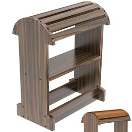 Novona Extra-Large Wood Saddle Rack, Ideal Saddle Stand for Horse Tack Organizers & Western Saddles Sstand, Stores & displays Your Trophy Saddles (Walnut Brown)