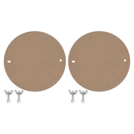 PATIKIL 4 Pack 14" Pottery Wheel Bats, 1/3" Thick Round Pottery Bat System, Pre Pin Holes 10" Apart with 1" Long Pin 304 Stainless Steel Screws for All Standard Pottery Wheels