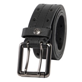 Lee Casual Mens Double Prong Every Day Classic Work Belt for Jeans, Khakis (Black, 34)