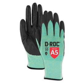 MAGID Heat & Adhesive Resistant Cut Level A5 Work Gloves, 12 PR, Dry Grip Polyurethane Coated, Size 7/S, Reusable, 18-Gauge Aramid Shell (GPD824)