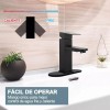Grifería Banna Negro Monocomando Para Baño Acero Inoxidable Mate