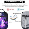 ZTDYTUDW Purple Butterfly Insulated Lunch Bag—portable Lunch Box For Women/Men/Girls/Boys