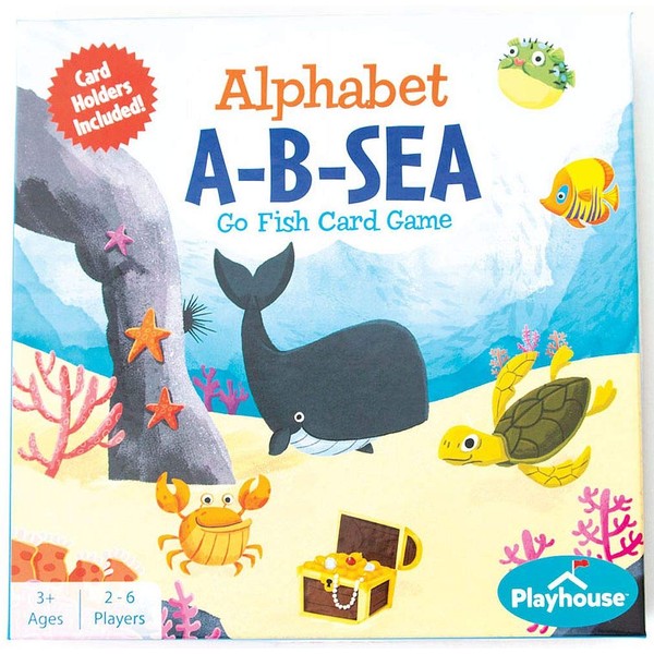 Playhouse A-B-Sea Life Go Fish! Preschool Card Game with Fish Shaped Easy Card Holders