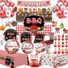 FVABO Baby Q Baby Shower Decorations, Red Gingham BBQ Baby