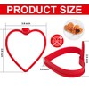 Heart Silicone Pancake Molds, 2 Pack Silicone Pancake Molds for