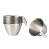 watchget エスプレッソショット2オンス 計量カップ目盛り付き ミルクカップ 304ステンレススチール ハンドルと杯一体化した計量カップ 30/60ml