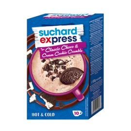 Suchard Express Classic Choco & Cream Cookie Crumble, 10 x 15 g Sticks