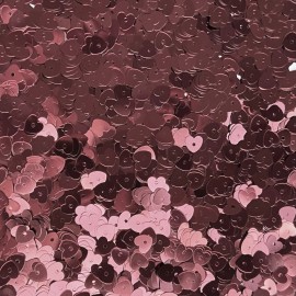 SequinsUSA Heart Sequins 5mm Petite Metallic Pink Made in USA