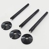 3 Pack Black Pipe Covers, 3 Pieces Pipe Collars, 200mm