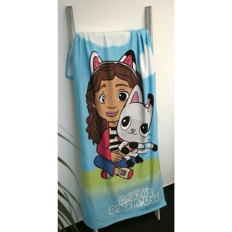 Herding Velour towel Gabby's Dollhouse, 75 x 150 cm, 100%