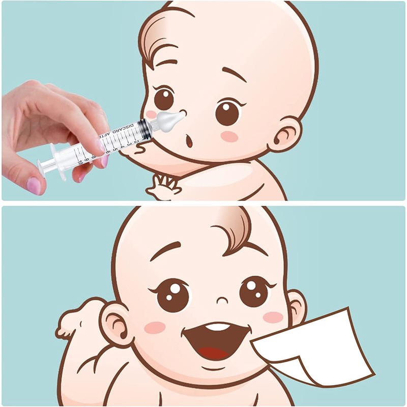 Idaly - 8 Nasal Syringe Tip, Silicone Tips for Nasal