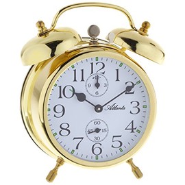 Atlanta Twin Bell Alarm Clock with Luminous Hands Analog 1058 9