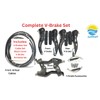 AARNAV Complete V Brake Set V Brakes, Cables Black Levers,