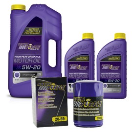 Royal Purple SAE 5W-20 Synthetic Motor Oil – 7 quarts and a 20-59 Extended Life Premium Oil Filter